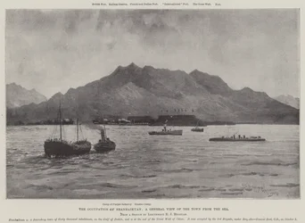 La ocupación de Shanhaikuan, una vista general de la ciudad desde el mar